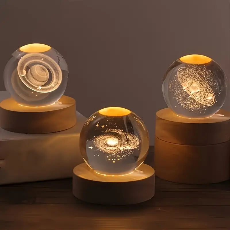 Lampe boule de cristal 3D