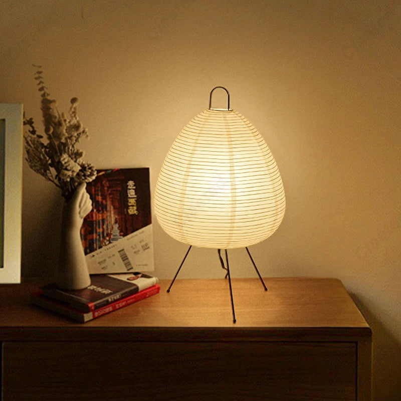 Japanese Design Akari Noguchi Yong Table Lamp Rice Paper Standing Lamp Bedroom Home Decor Study Living Room Bar Light Fixtures